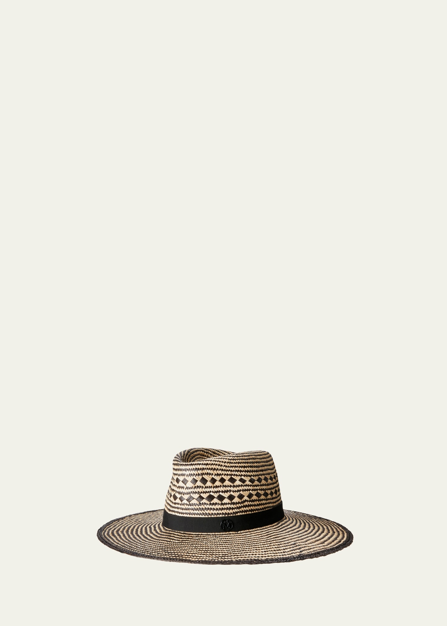 Charles Bicolor Straw Fedora Hat - 1