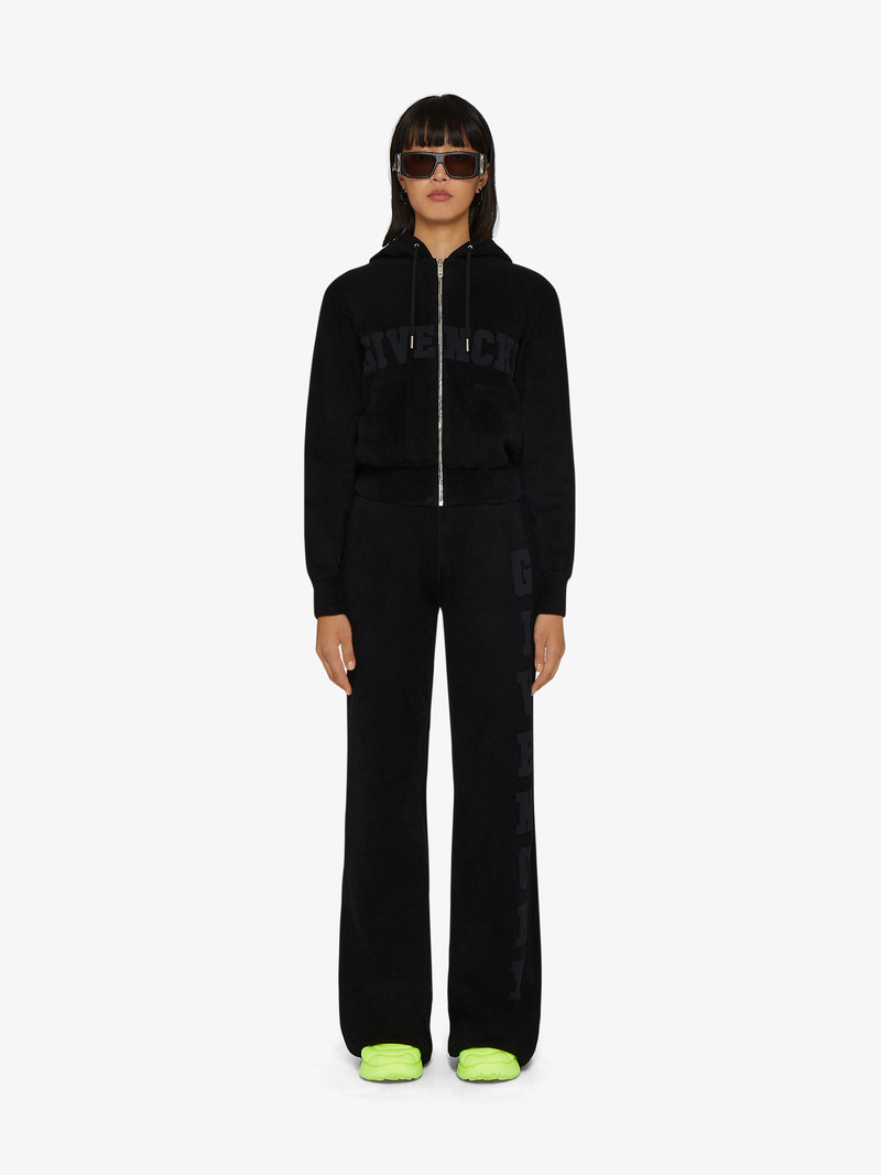 Givenchy GIVENCHY VELVET SLIM FIT ZIPPED HOODIE outlook