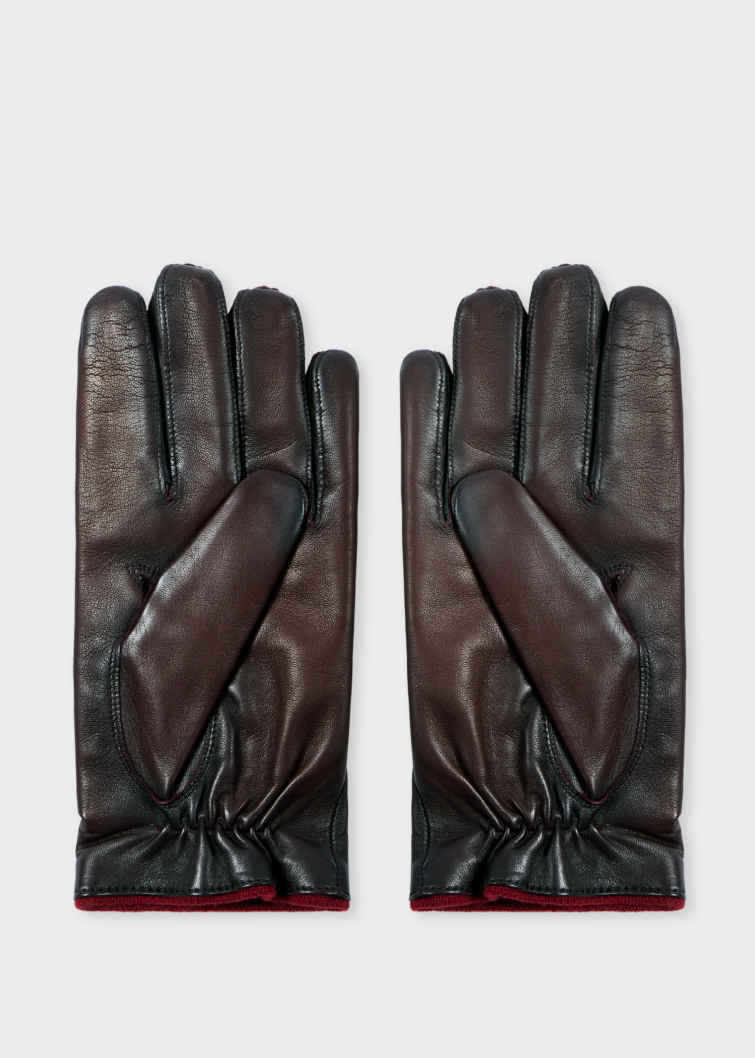 Damson Leather Gloves with Wool-Cashmere Lining - 2