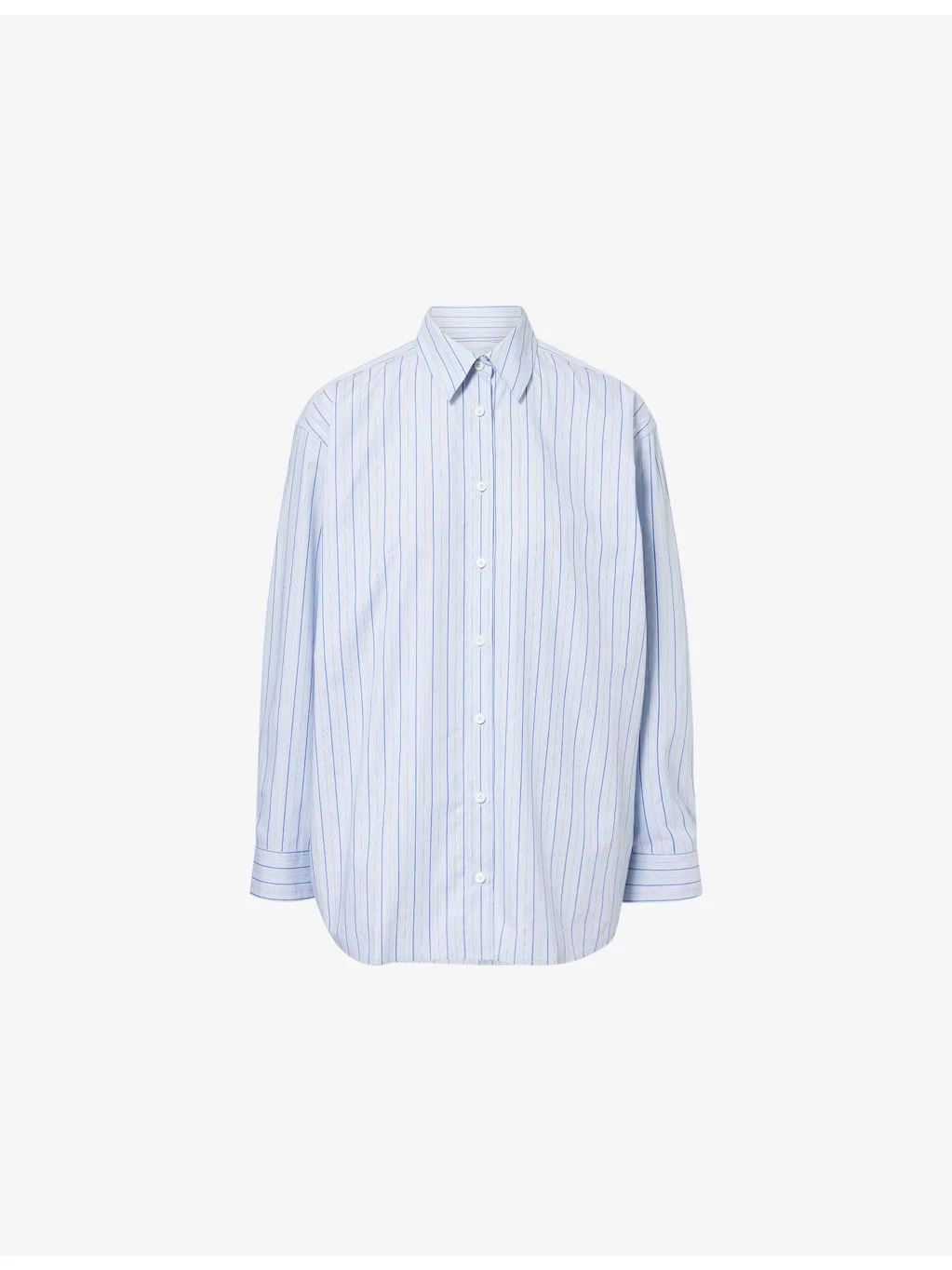 Striped Long-Sleeves Cotton-Poplin Shirt - 1
