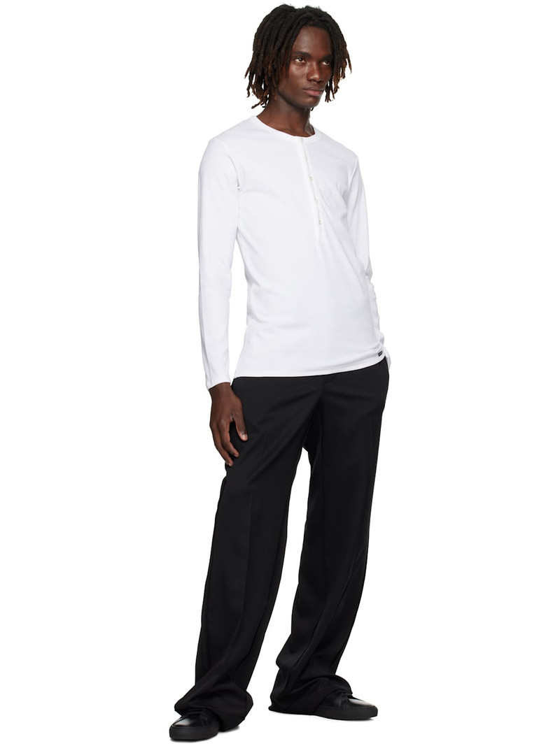 TOM FORD White Cotton Henley outlook