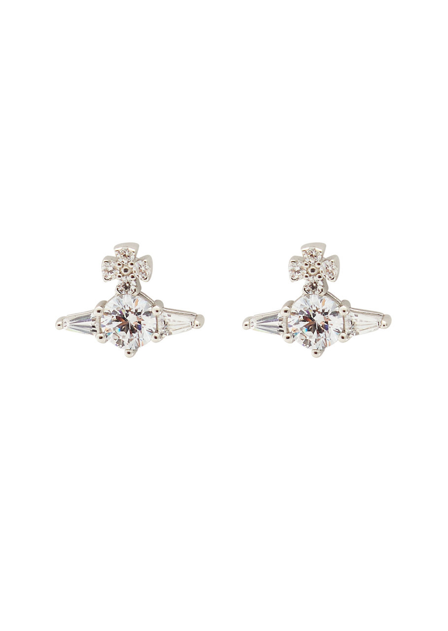 Vivienne Westwood Ofelia orb Sterling Silver Stud Earrings - 1