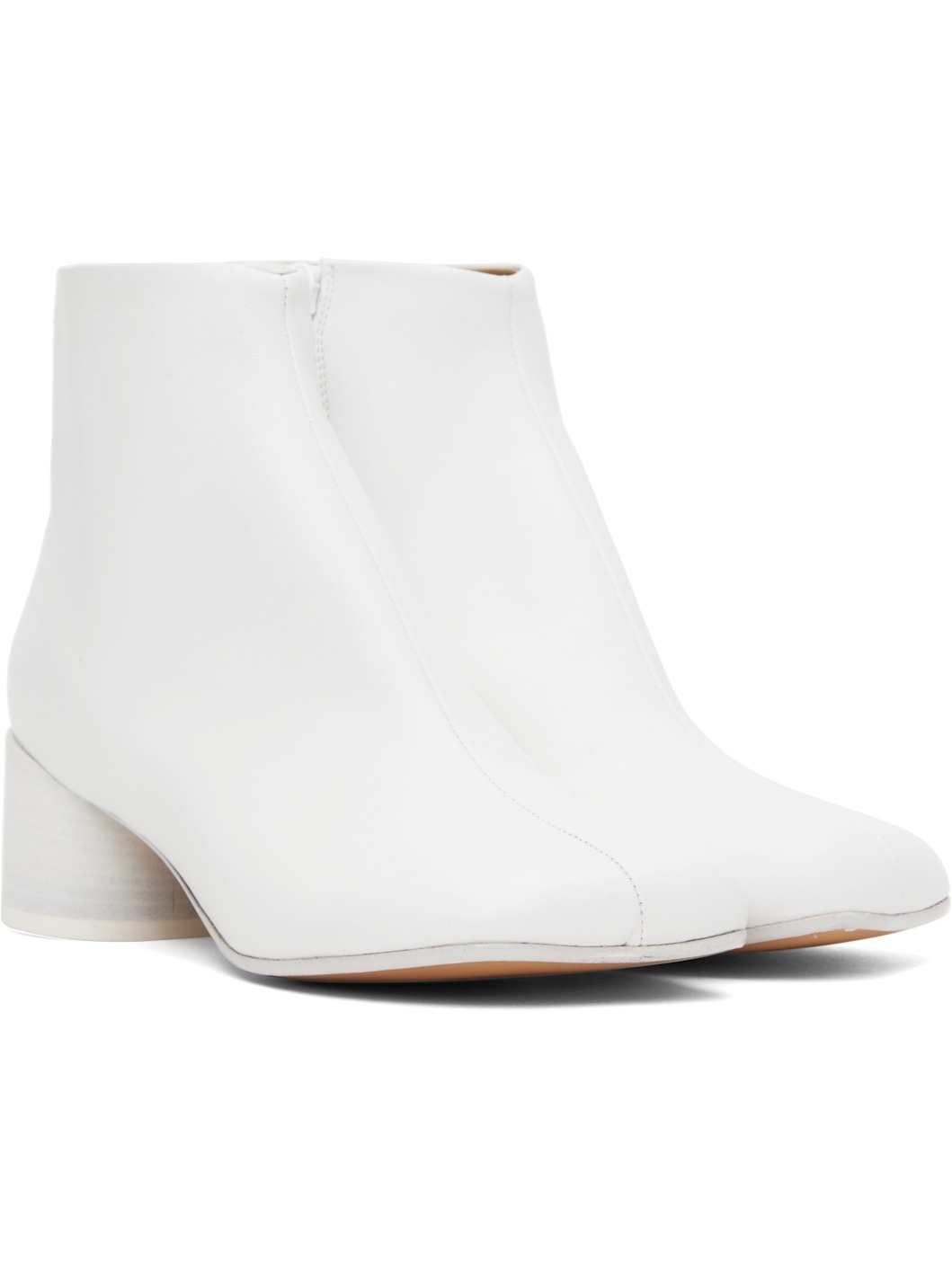 White Anatomic Ankle Boots - 4