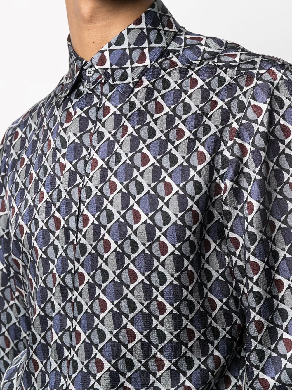 diamond circle pattern shirt - 5