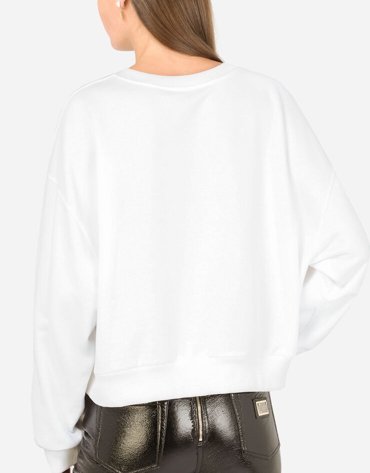 Jersey sweatshirt with 90’s supermodel print - 5