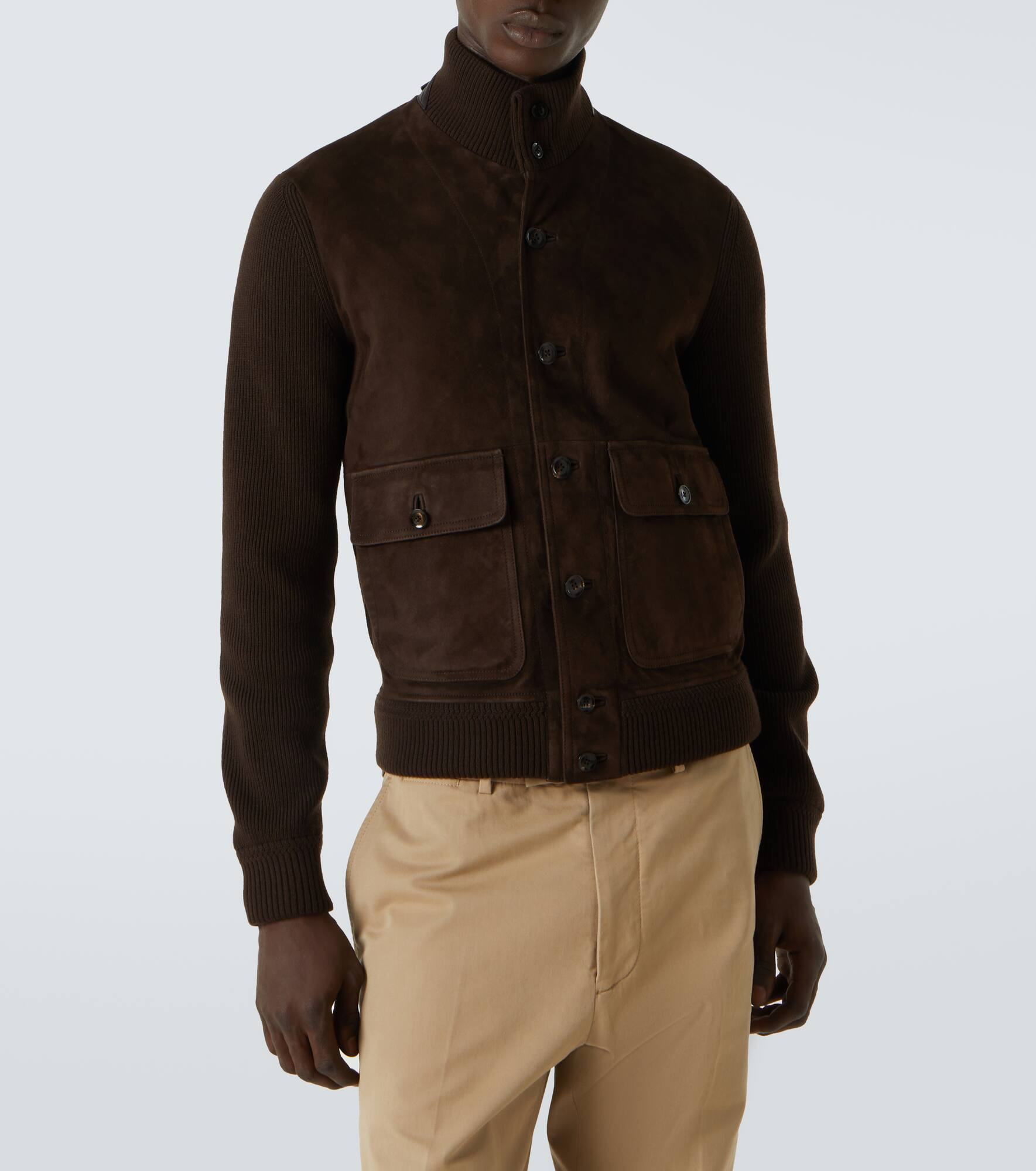 Wool and suede blouson - 3