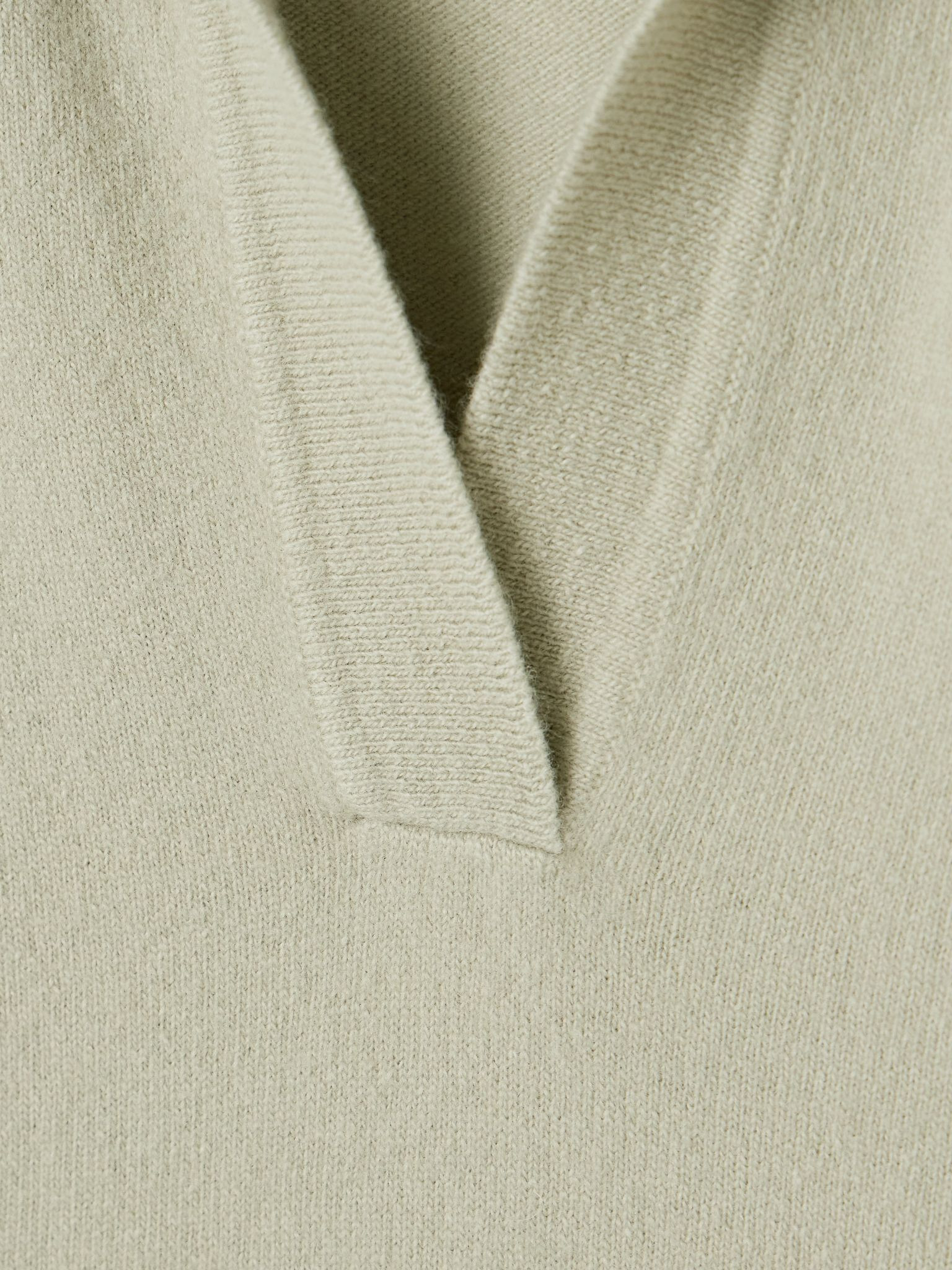 Wool polo sweater Sage green - 5