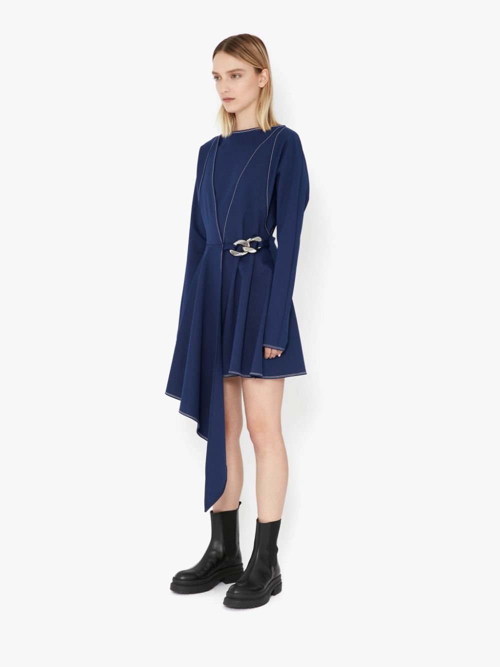 SHORT ASYMMETRIC CHAIN LINK DRESS - 3