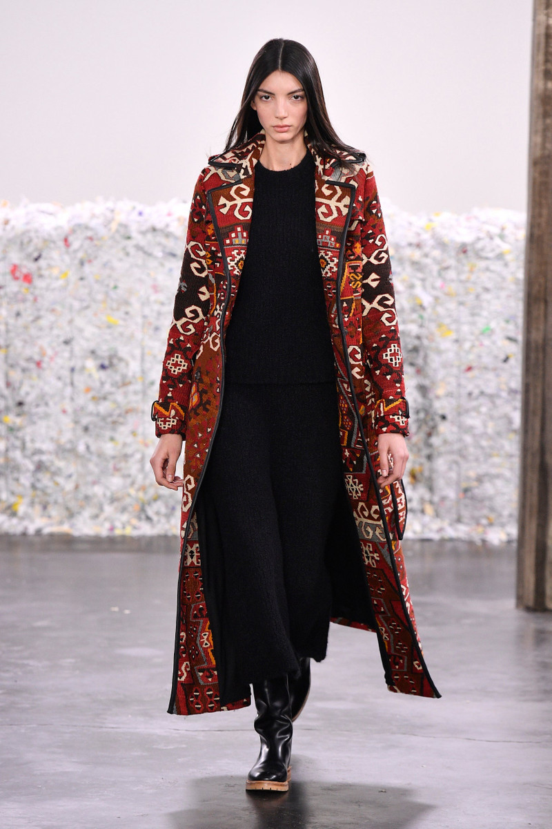 GABRIELA HEARST Casatt Military Coat in Patchwork Textiles outlook