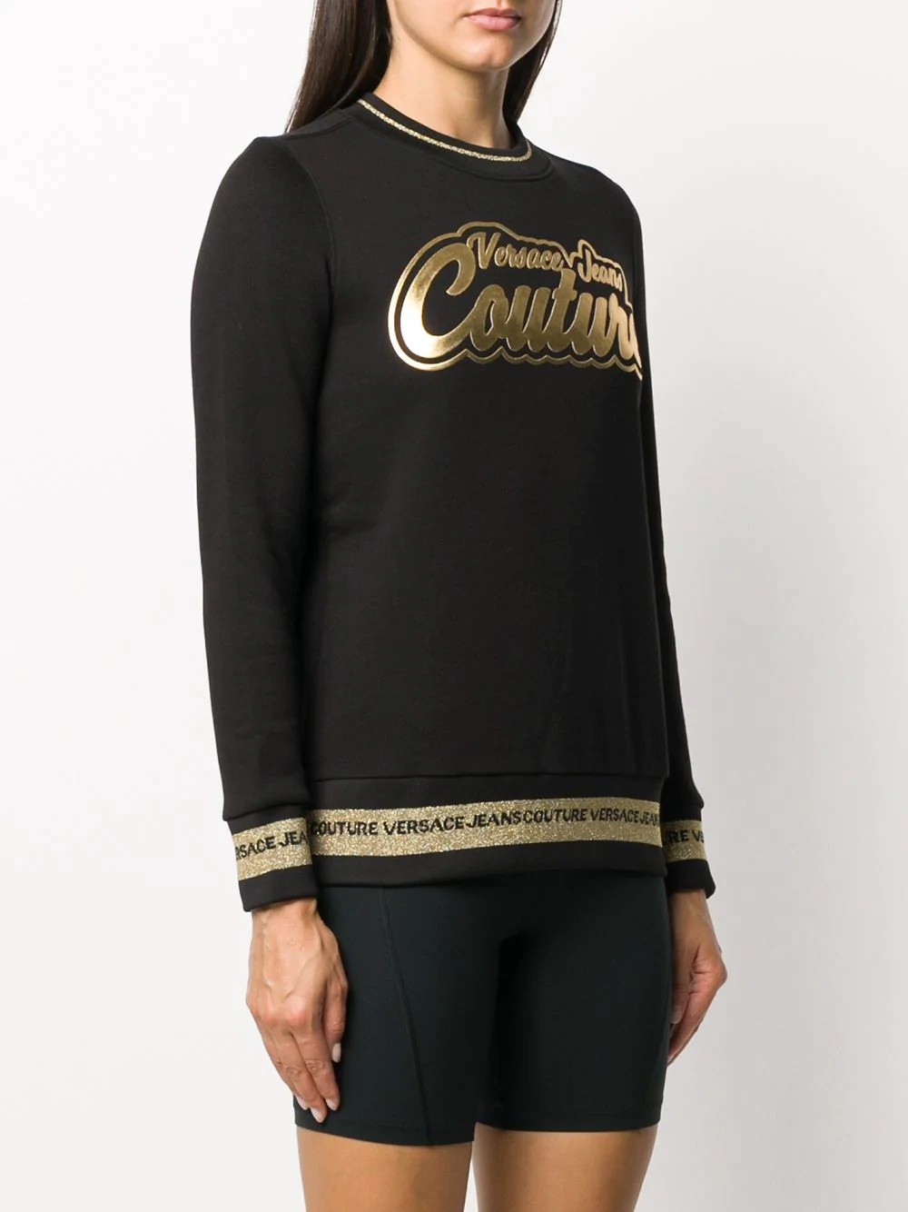 long-sleeved logo print jumper - 3