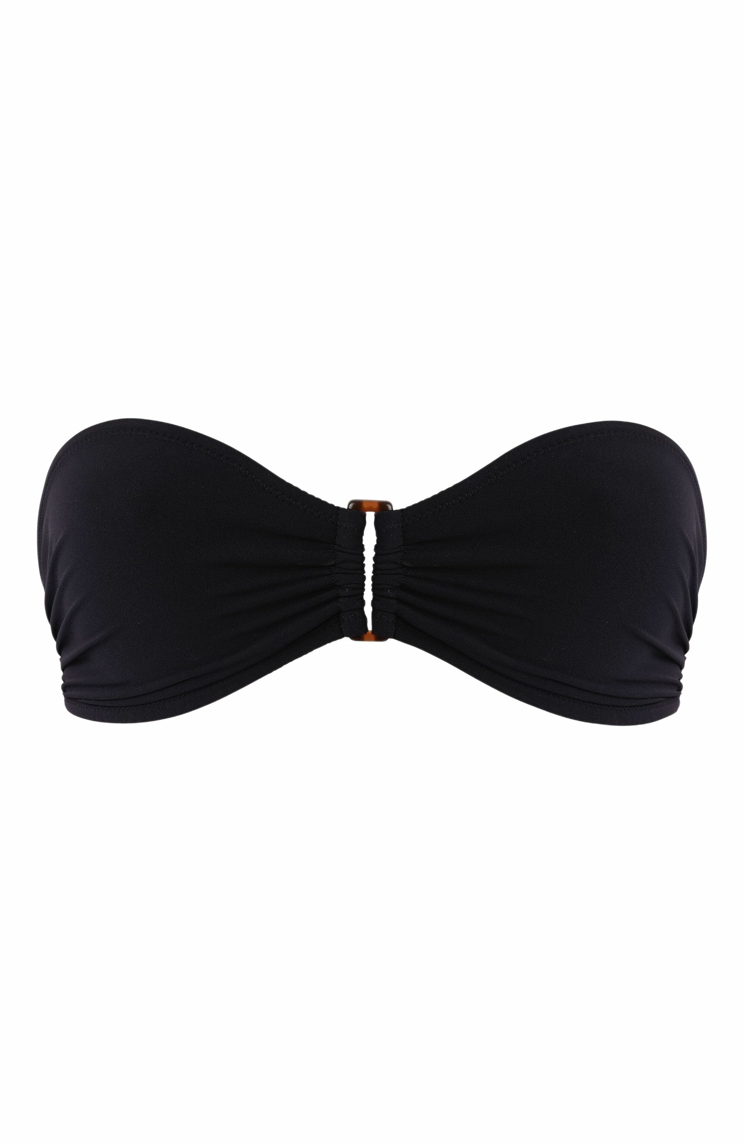 Vilebrequin Women's Solid Ring Bandeau Bikini Top in Noir at Nordstrom - 2