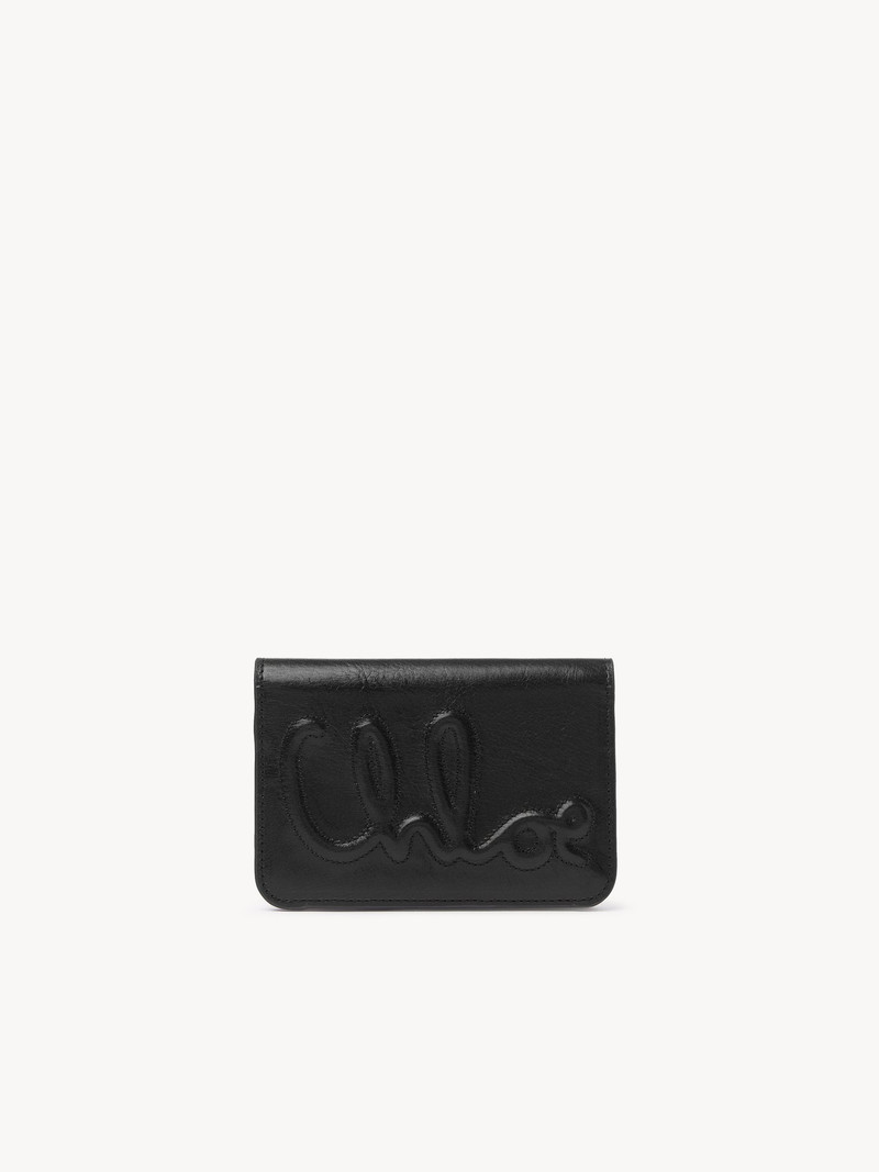 C CHLOÉ BIFOLD WALLET IN SHINY LEATHER 1