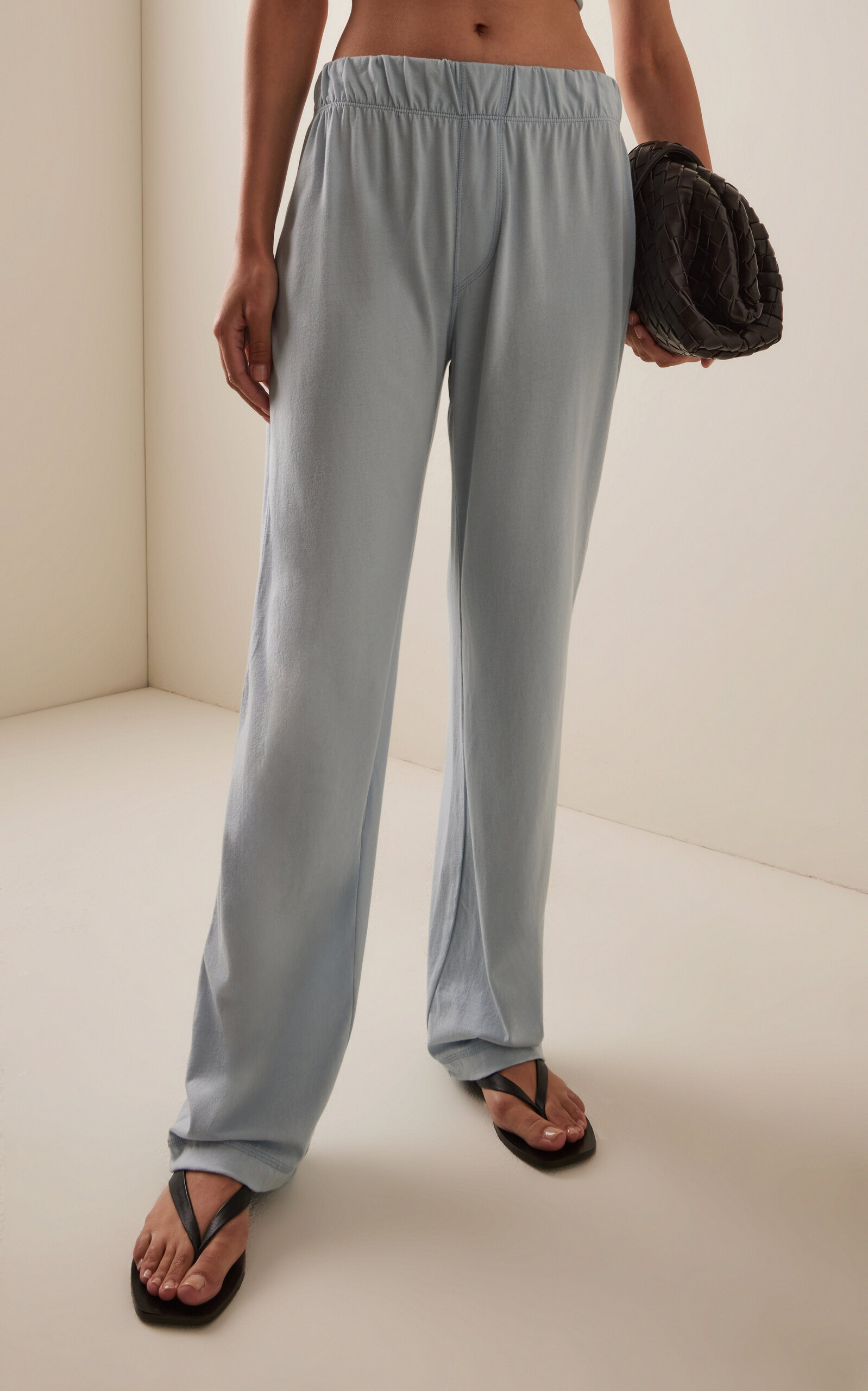 Cotton-Blend Lounge Pants blue - 3