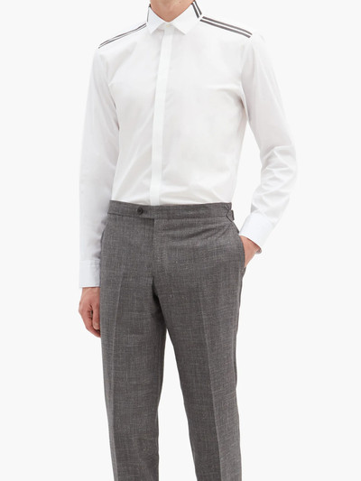 Neil Barrett Striped cotton poplin shirt outlook