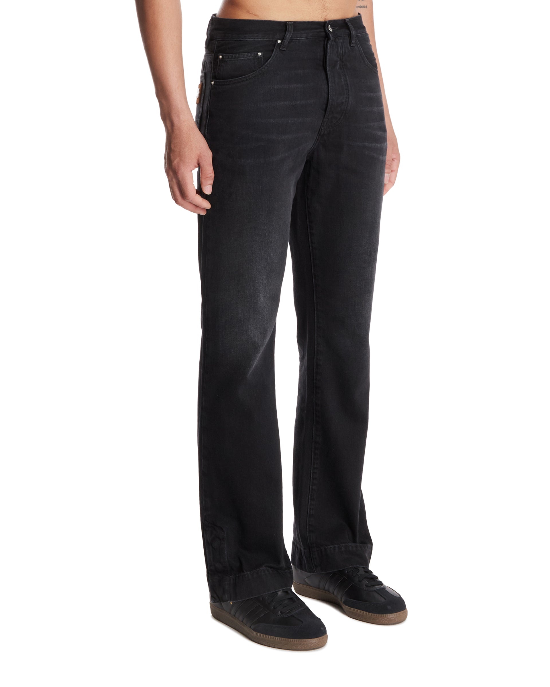 Black Straight-Leg Jeans - 4