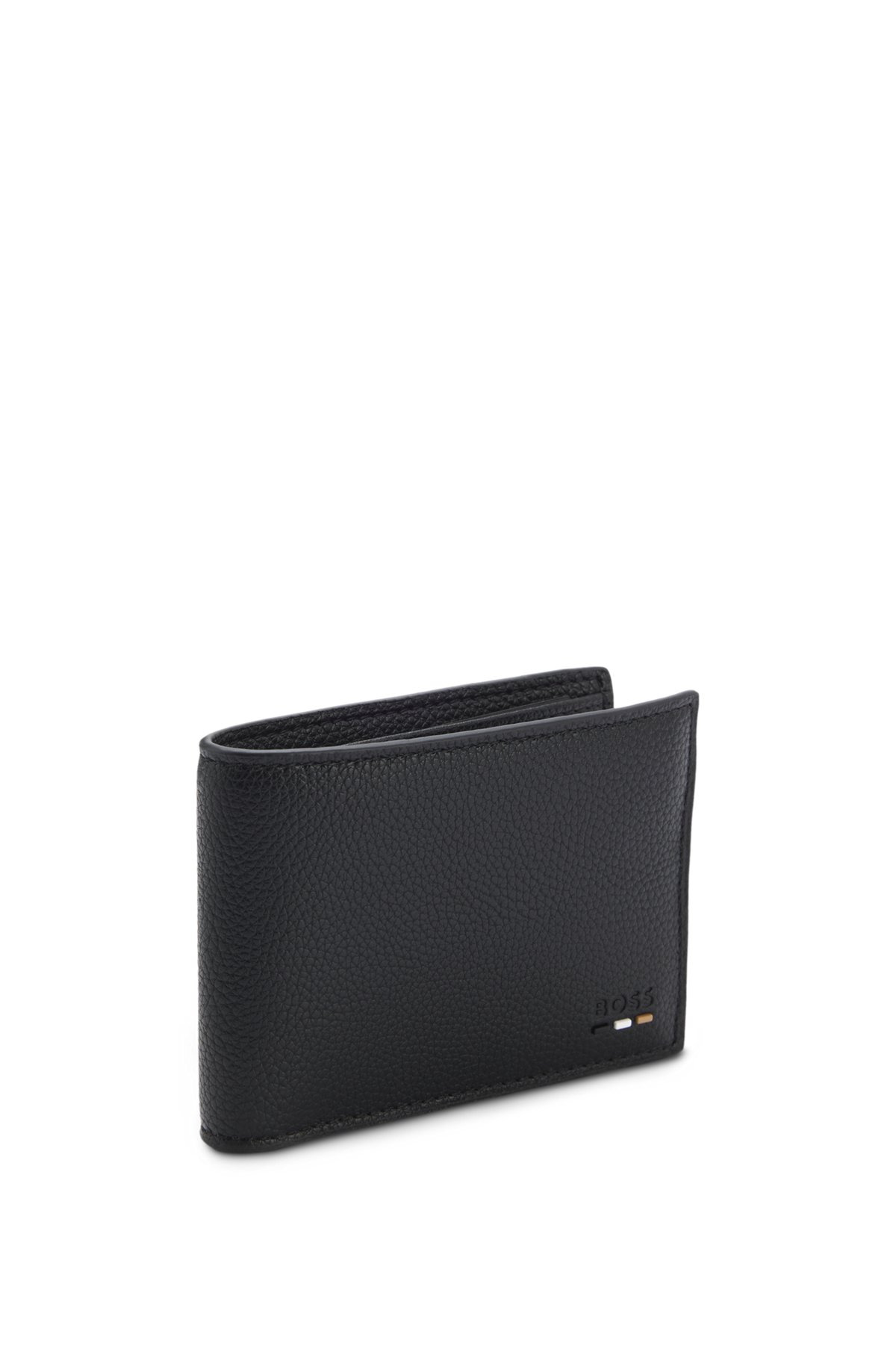 GRAINED FAUX-LEATHER WALLET WITH LOGO AND SIGNATURE STRIPE - 4