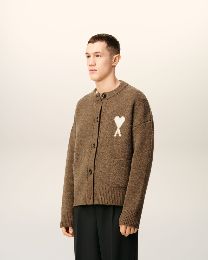 BROWN ALPACA AMI DE COEUR CARDIGAN 6