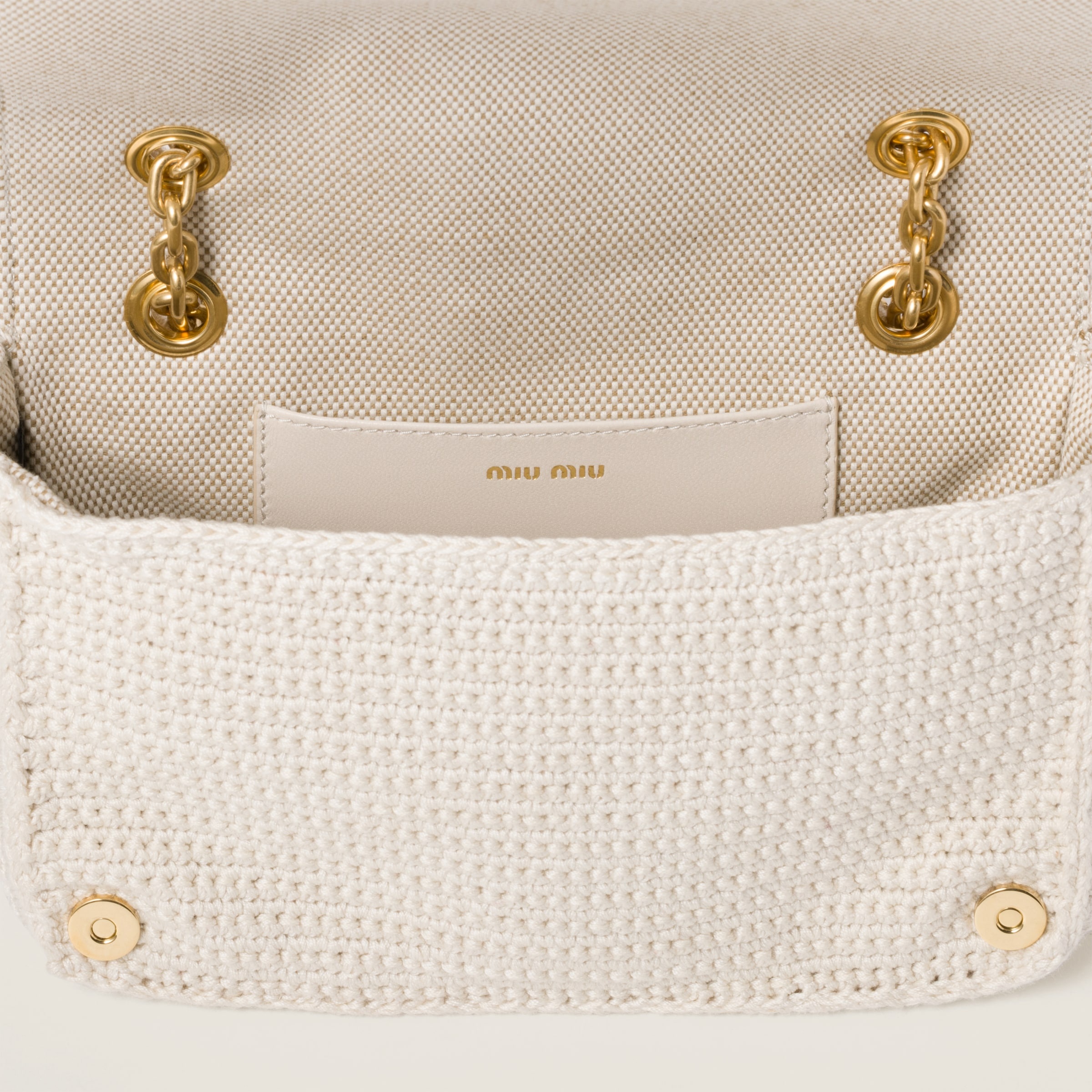 Cotton cable-knit mini-bag - 4