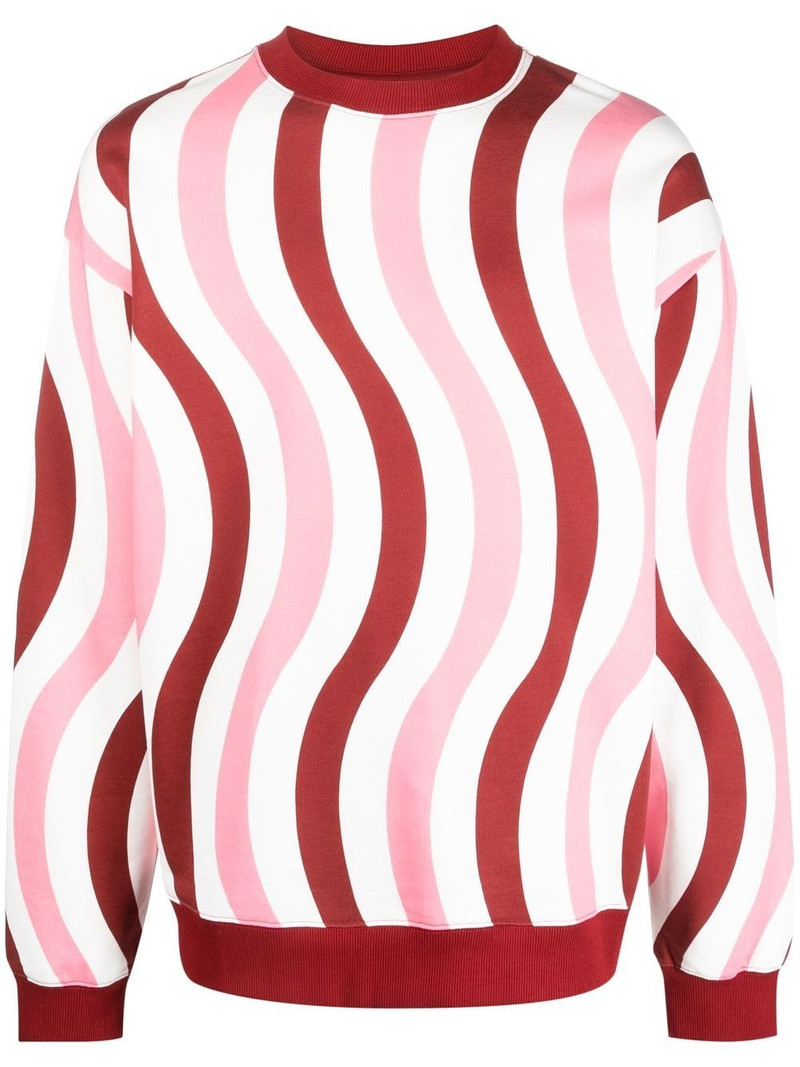 wave-print cotton sweatshirt 1