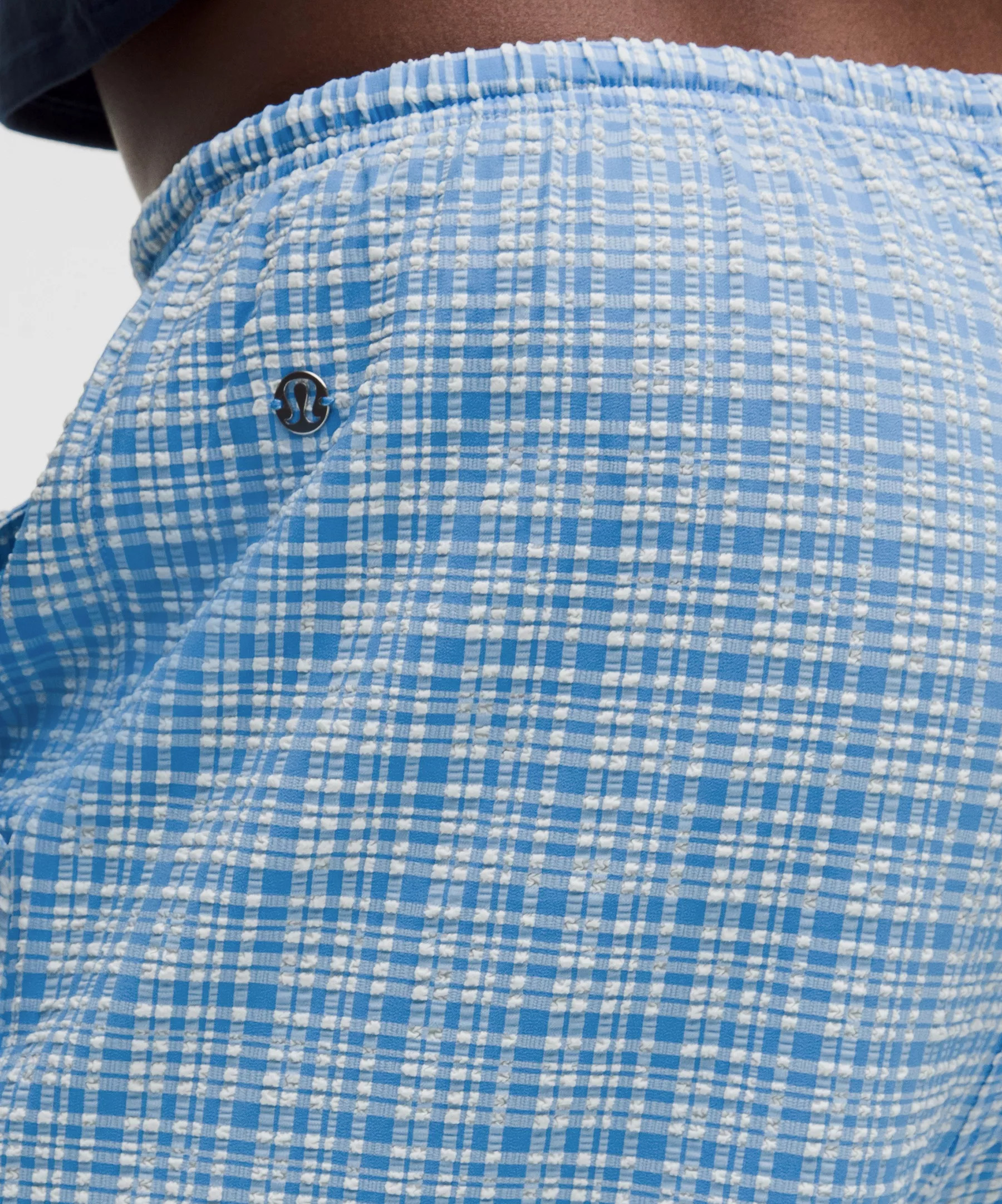 Seersucker Check Mid-Rise Pull-On Pant - 6