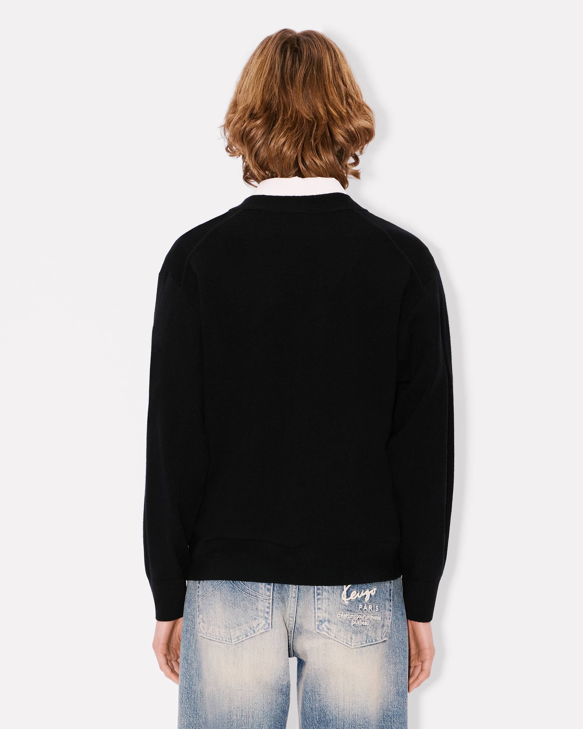 'Boke Flower' embroidered cardigan in merino wool - 4