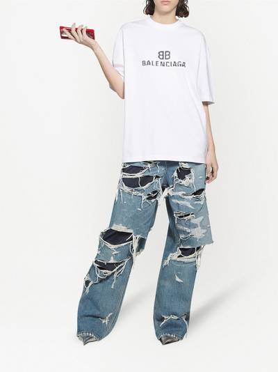 BALENCIAGA logo-print short-sleeve T-shirt outlook