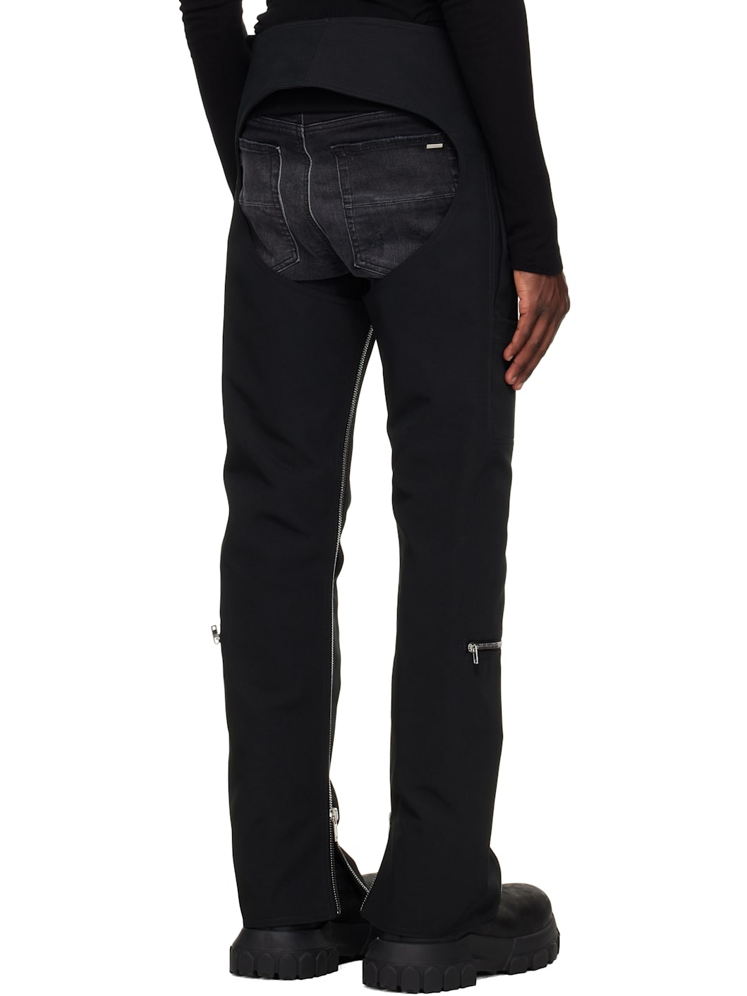 Black Hollywood Headon Chaps Trousers - 3