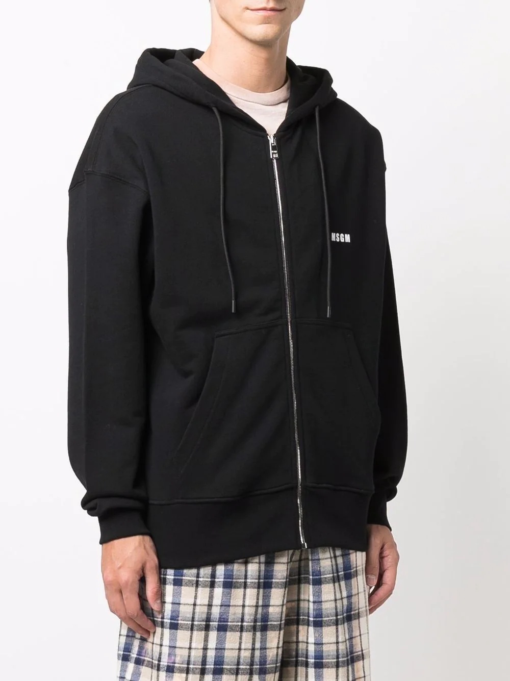 logo-print zip-up hoodie - 3