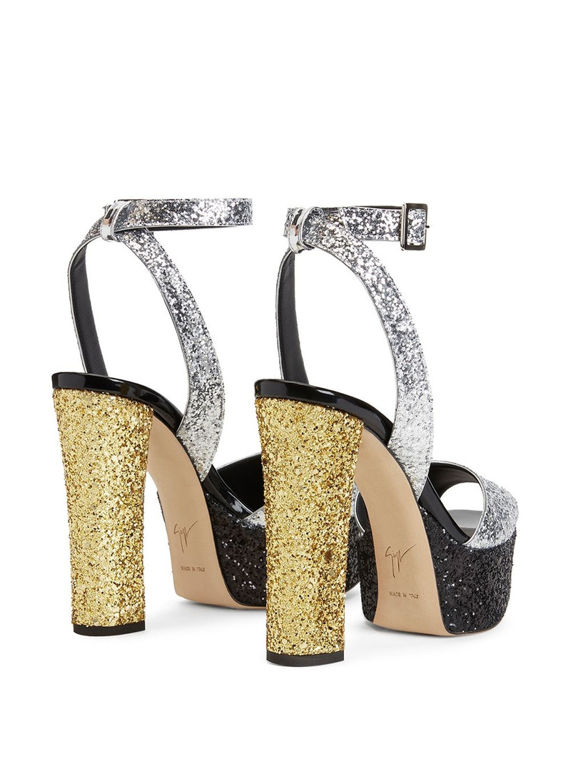 Betty 140mm glitter-embellished sandals 3