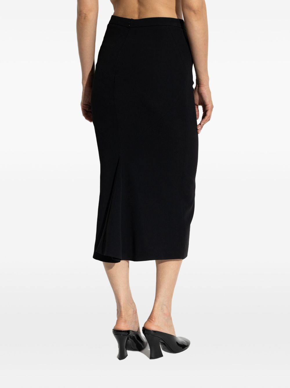 midi zip-fastening skirt - 4