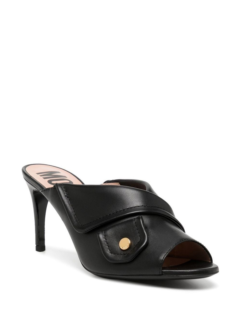 Moschino heeled leather mules outlook