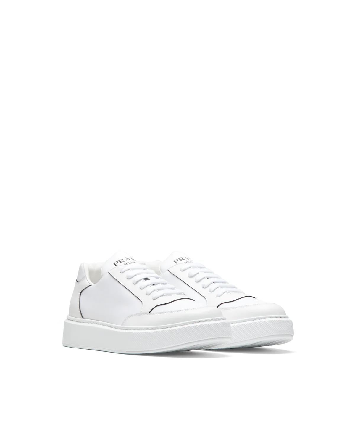 Prada Macro leather and nylon sneakers - 1