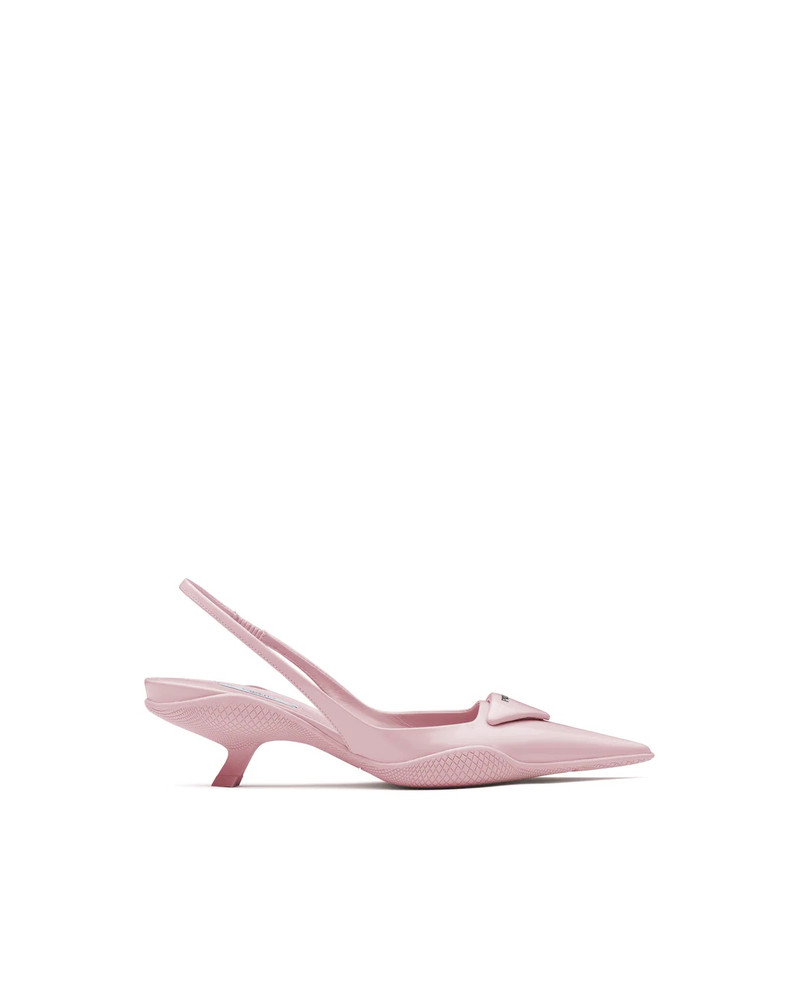 Prada Brushed leather slingback pumps outlook