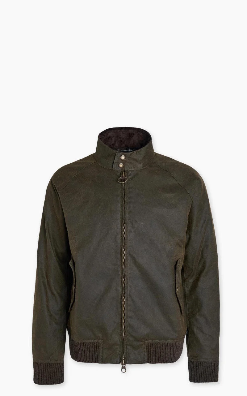BARBOUR X BARACUTA PORTON WAX JACKET OLIVE - 1