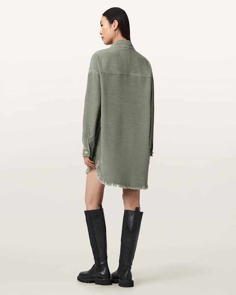 HETTIE OVERSIZED LONG SLEEVE SHACKET DRESS 7