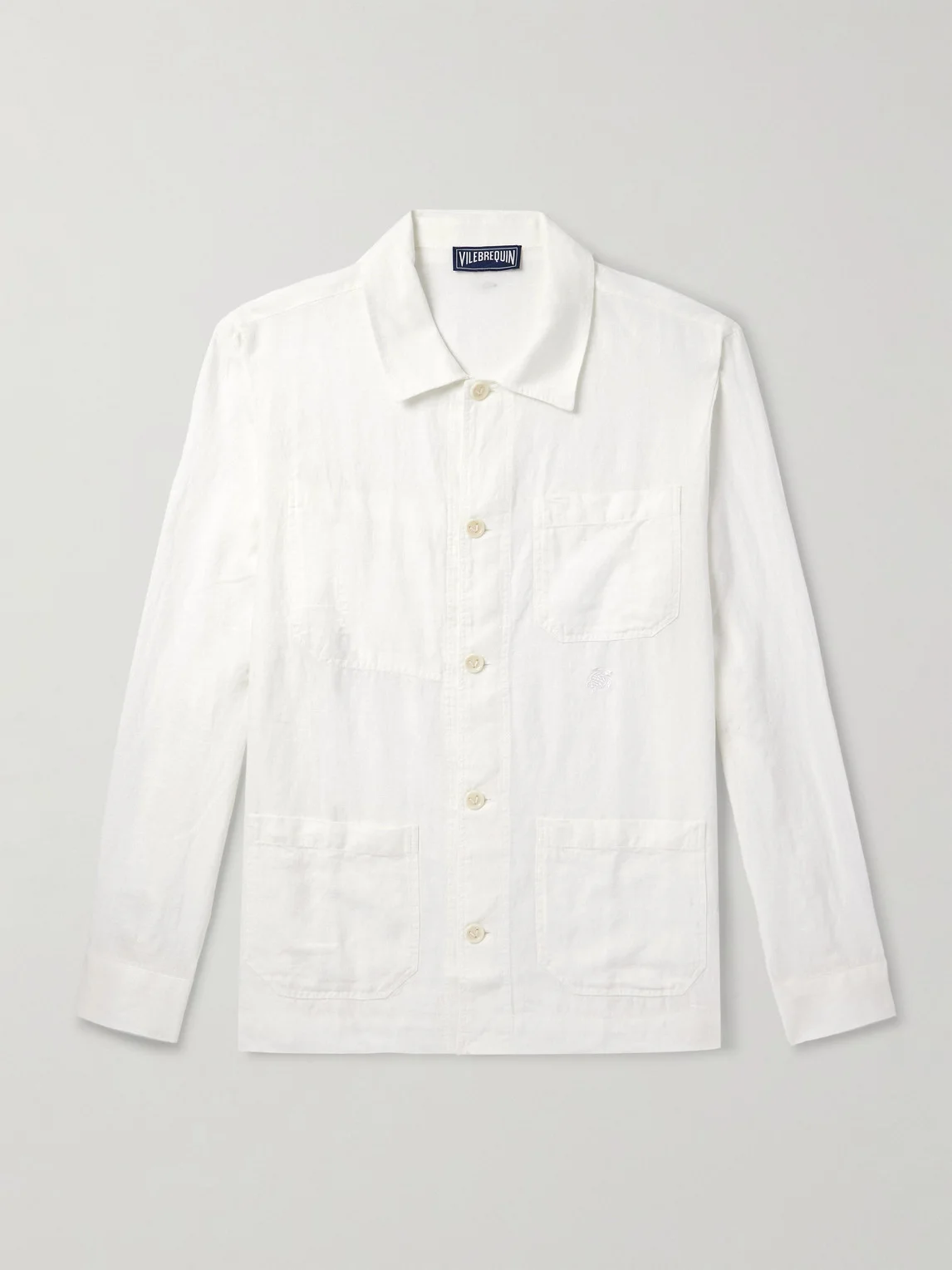 Corentin Logo-Embroidered Linen Overshirt - 1