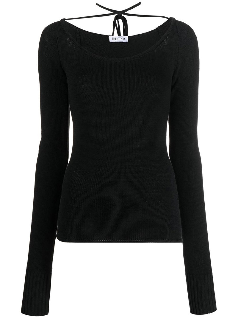 strap-detail knitted top 1