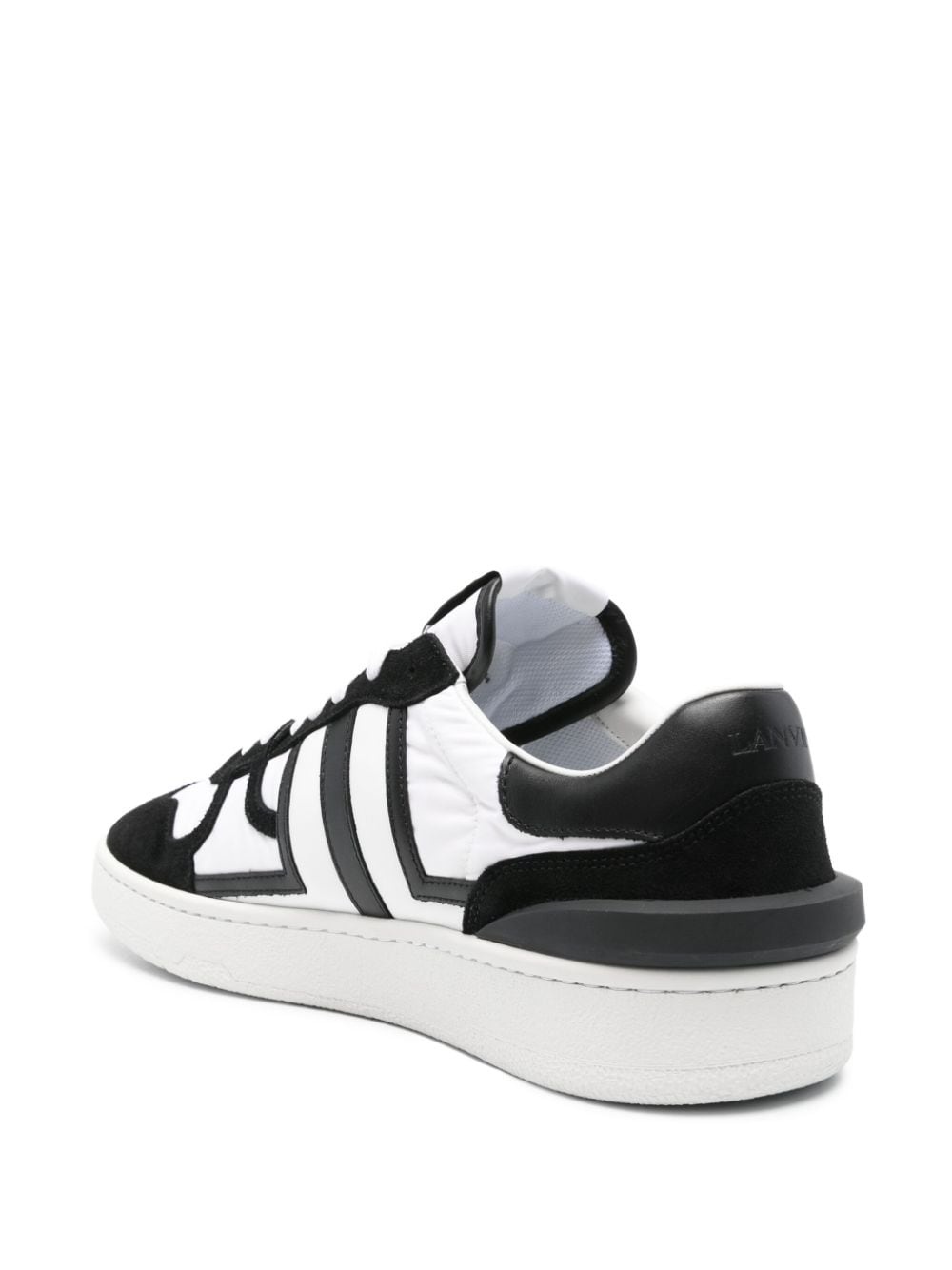 panelled lace-up sneakers - 3