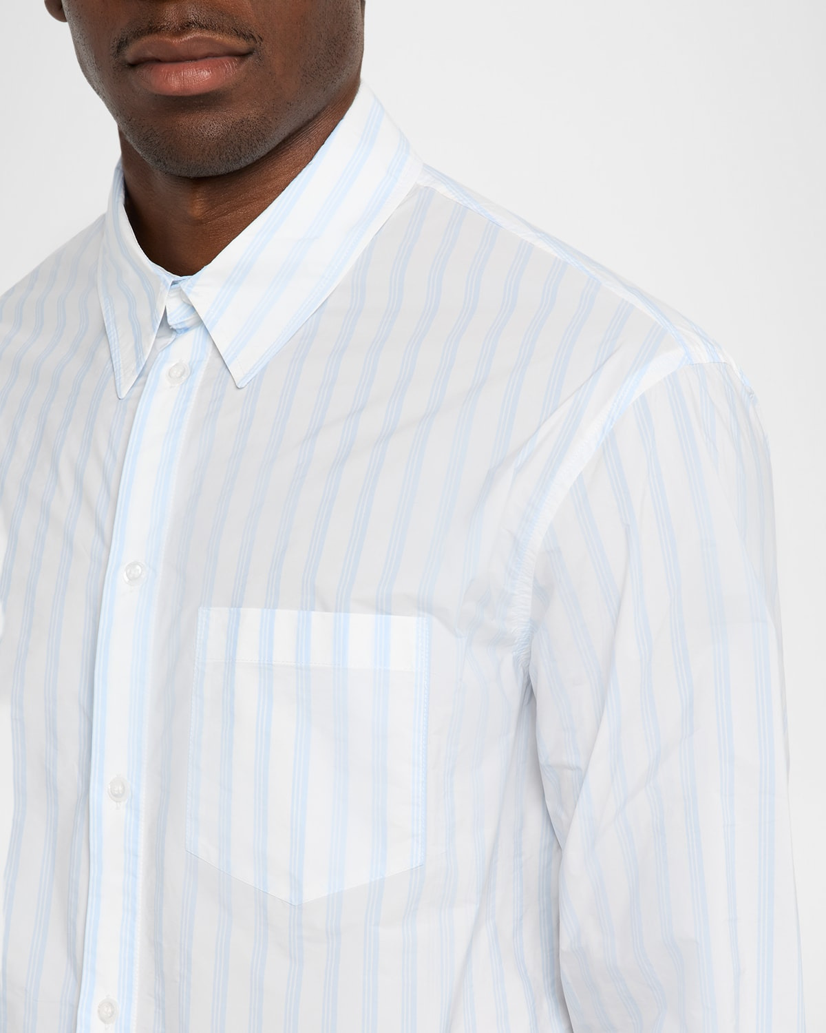 Men's Multi-Stripe Pocket Sport Shirt - 5