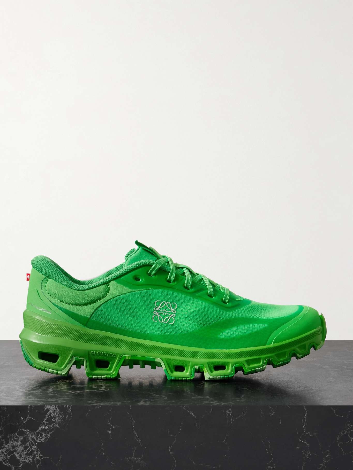 + ON CLOUDVENTURE 2.0 rubber-trimmed recycled-mesh sneakers Leaf green - 1