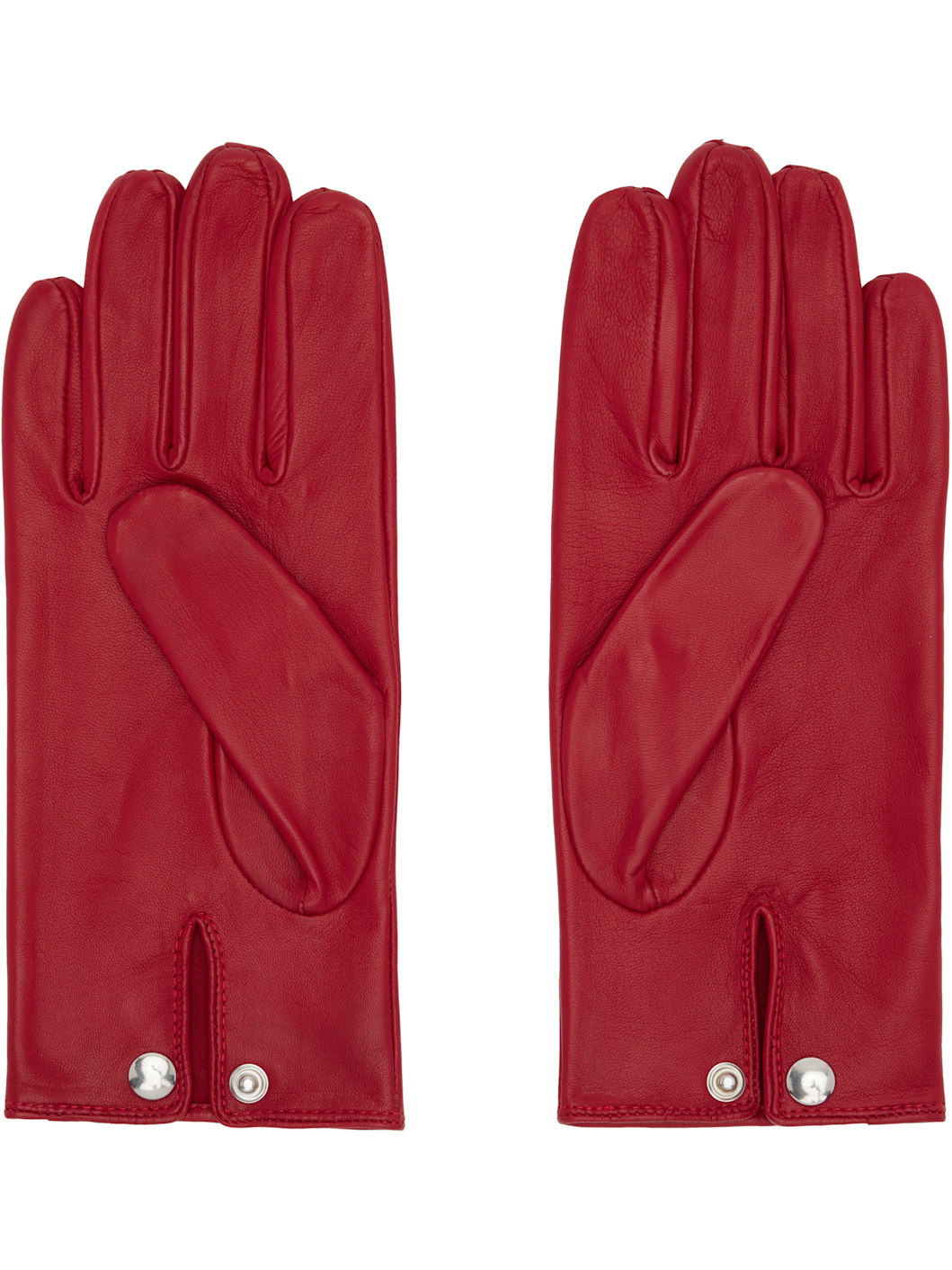 Red Leather Gloves - 2