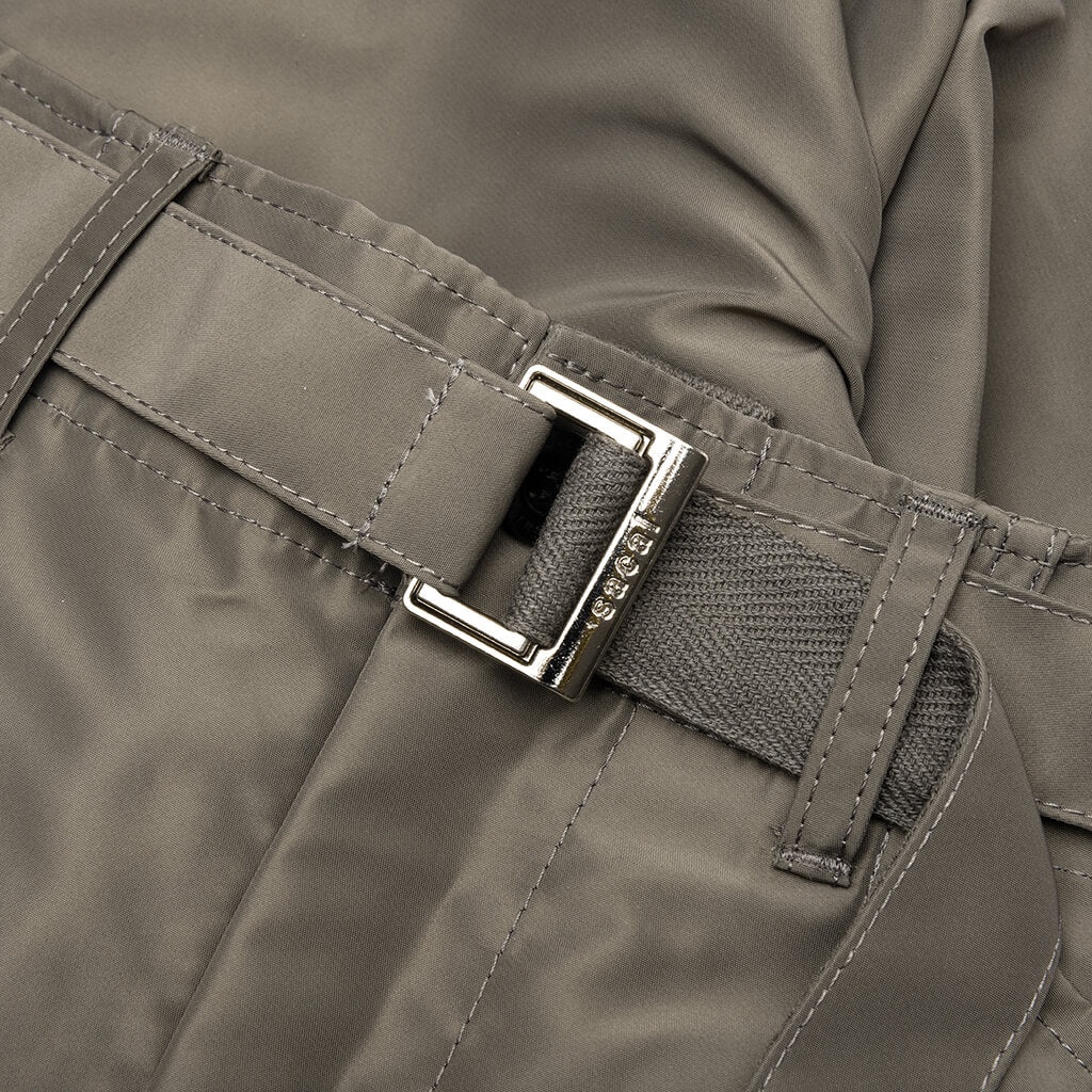 NYLON TWILL SHORTS - TAUPE - 3