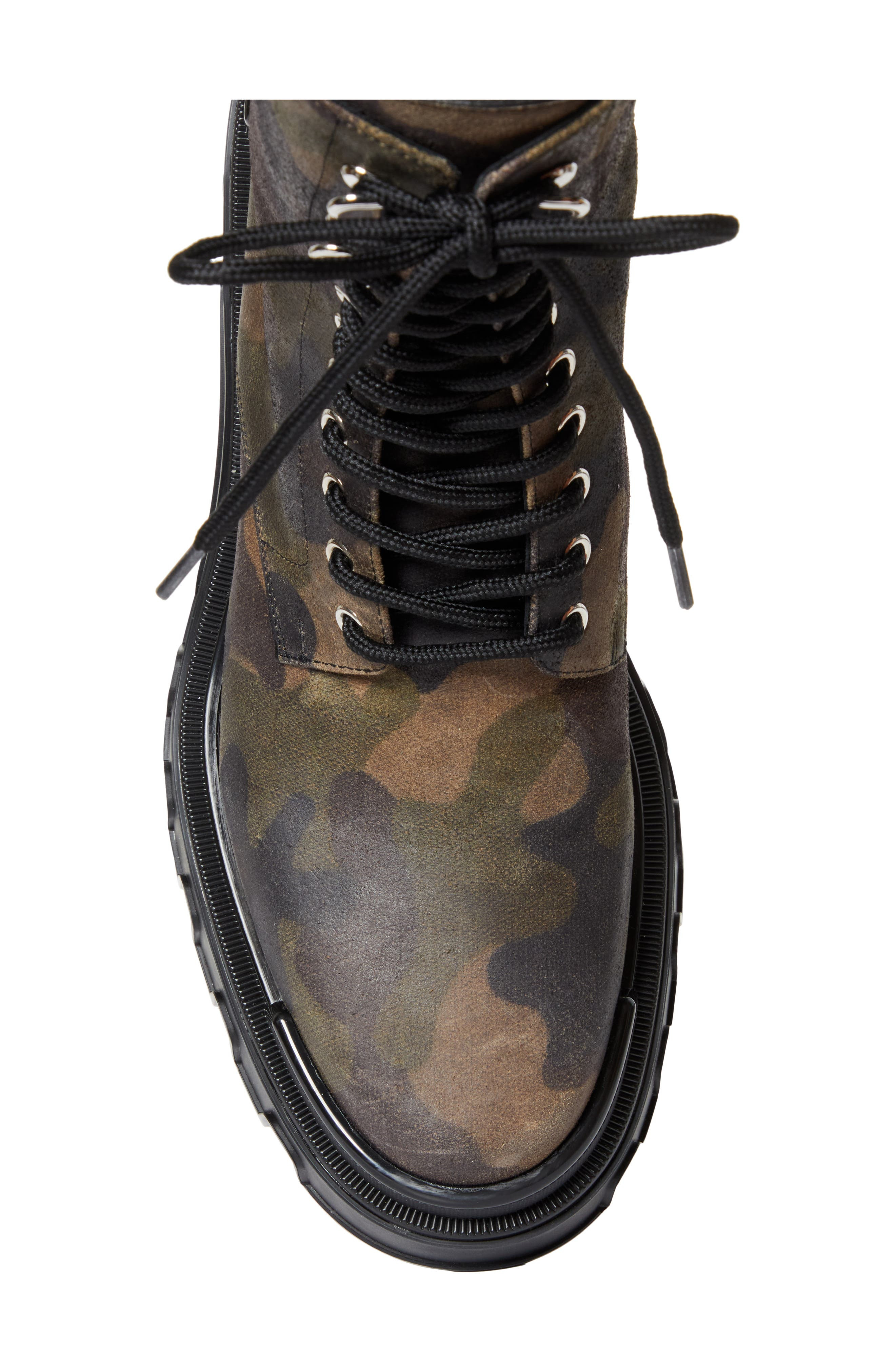 Christian Louboutin Trott Dune Camo Print Combat Boot in Cafe/Green at Nordstrom - 5
