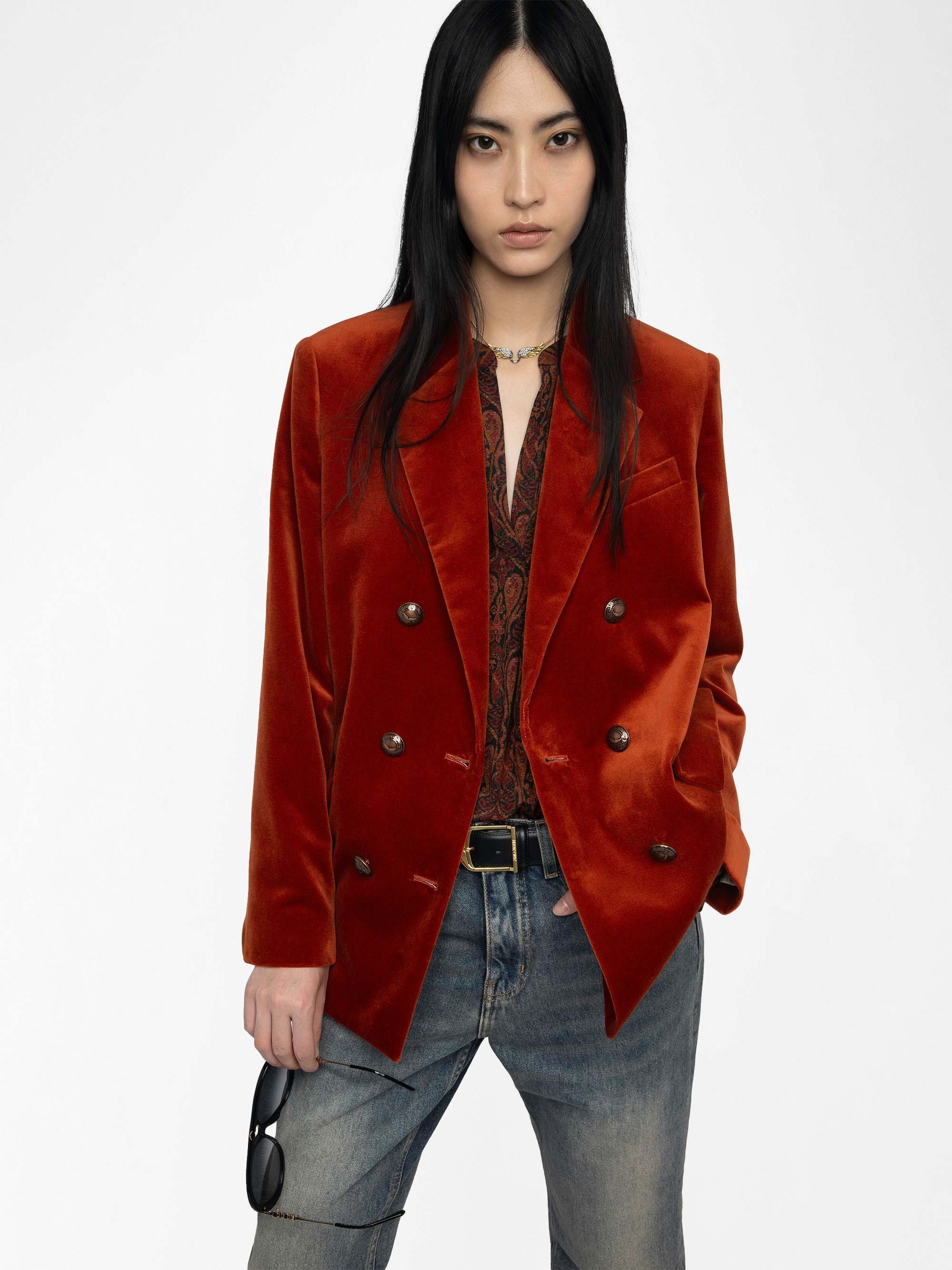 Vaska Velvet Blazer - 3