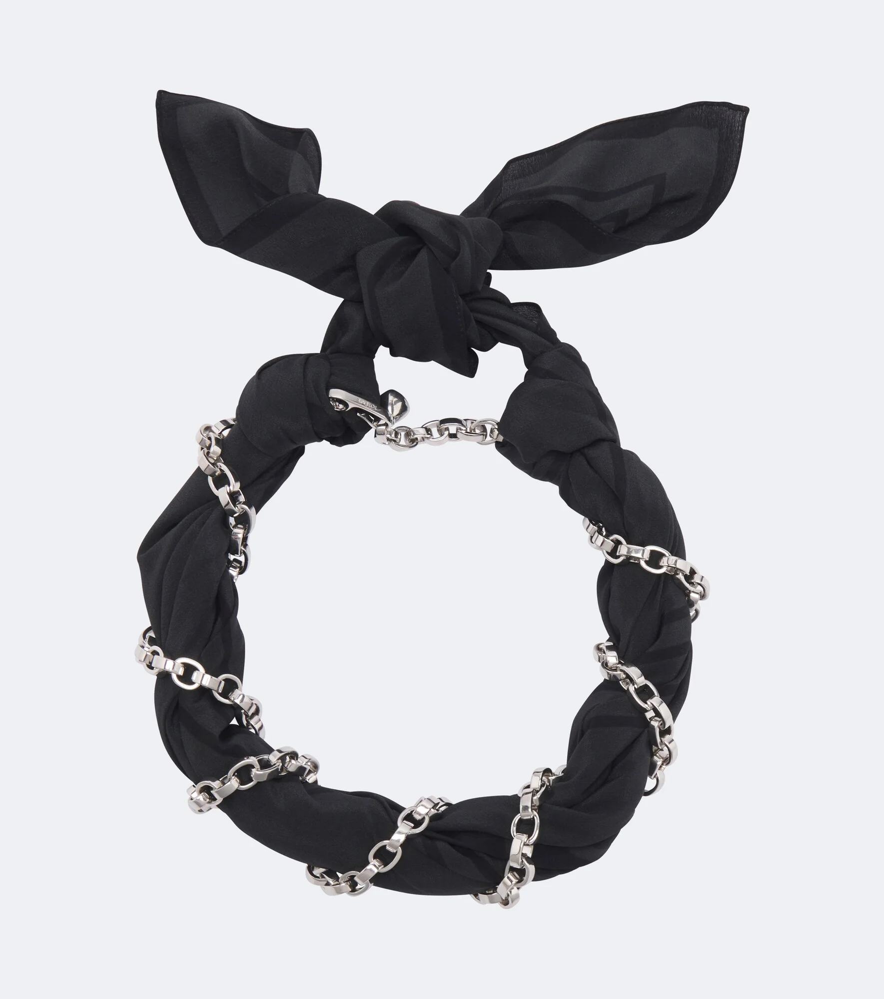 Chain-detail silk scarf - 1
