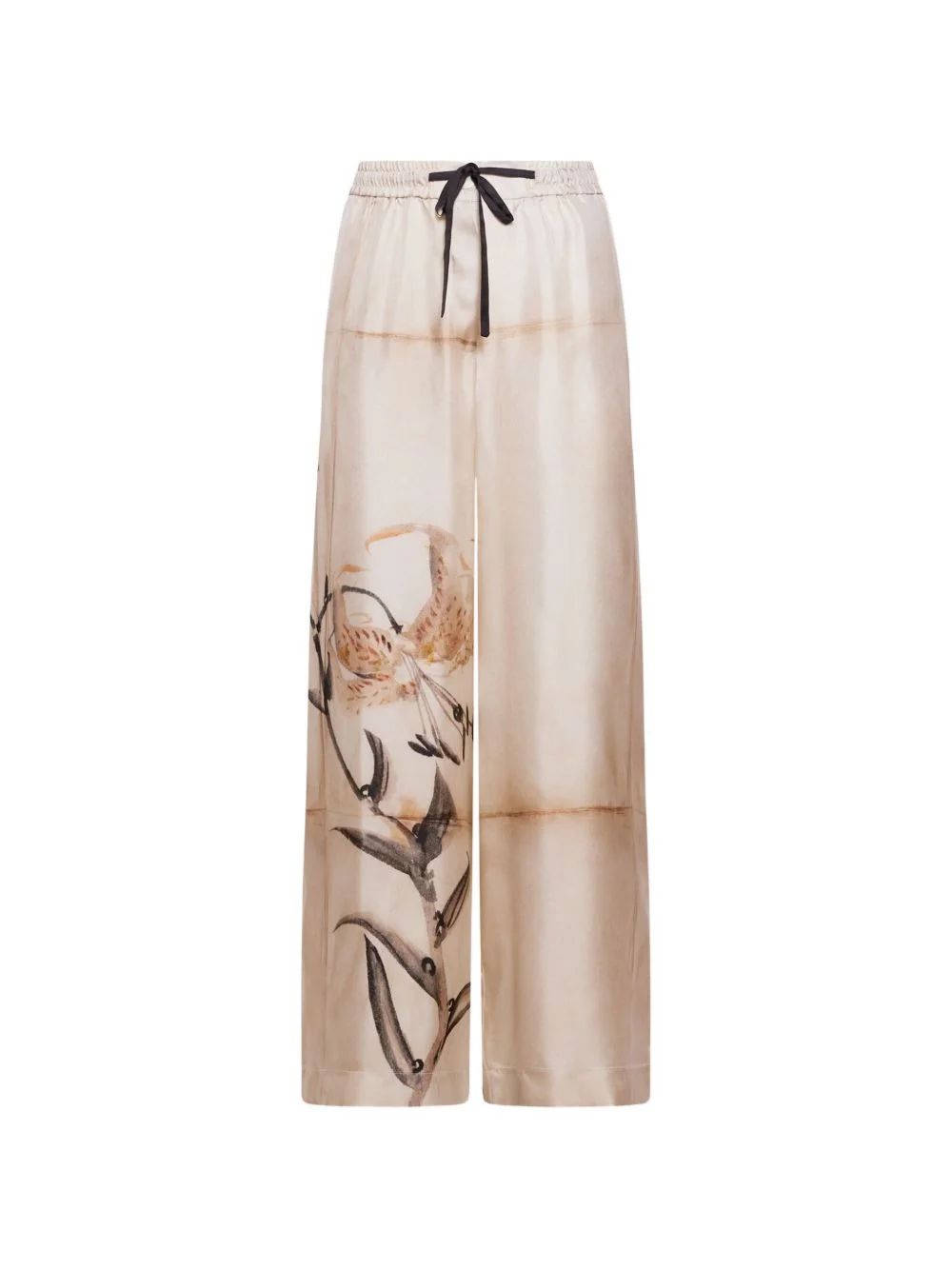 floral-detail trousers - 1