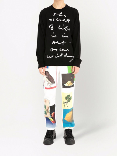 JW Anderson intarsia-quote wool jumper outlook