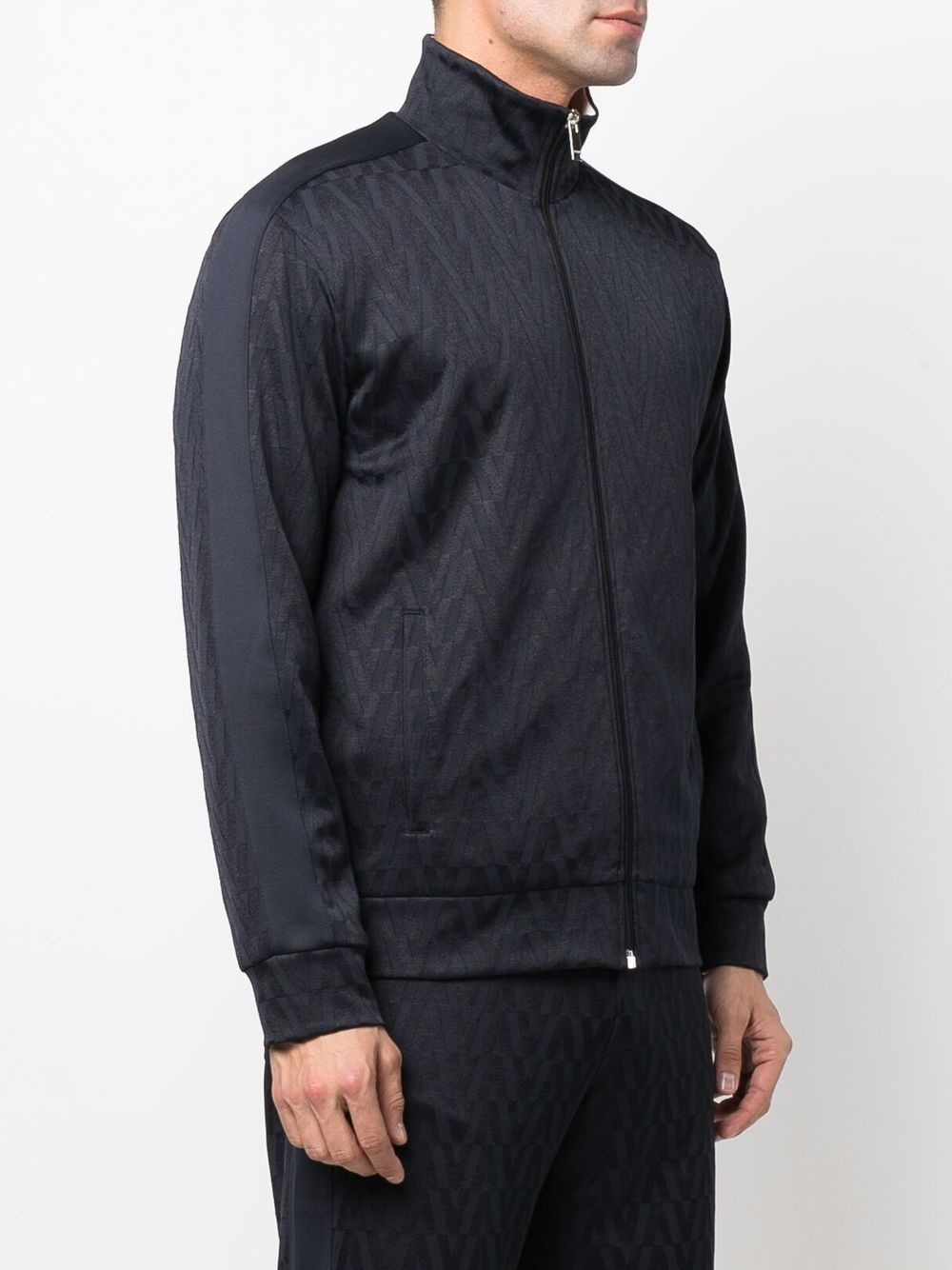 Optical Valentino jacquard track jacket - 3