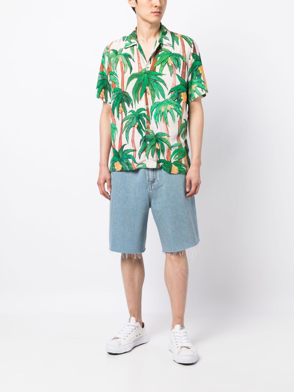 palm tree-print shirt - 2