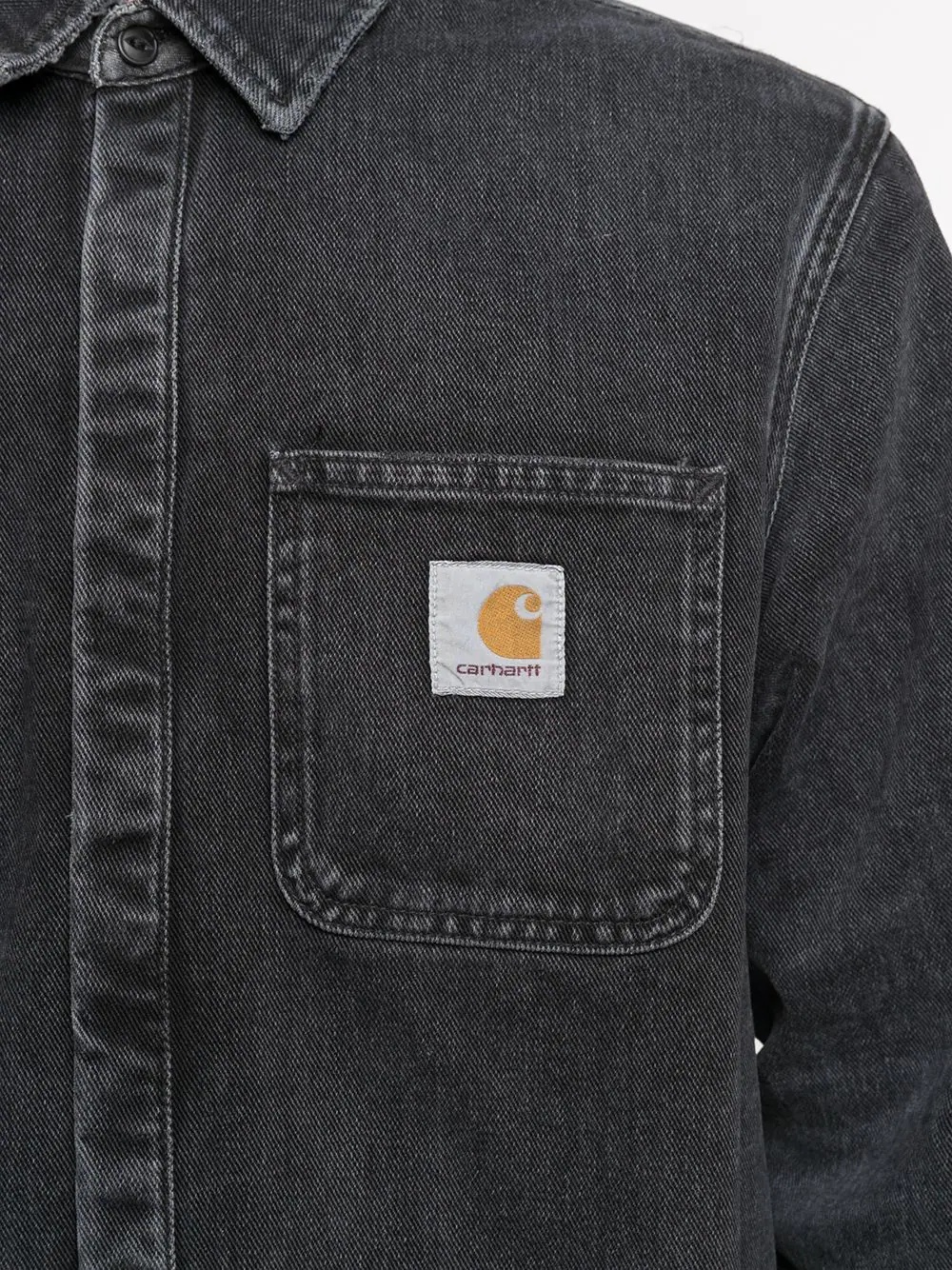 patch-pocket organic cotton denim jacket - 5